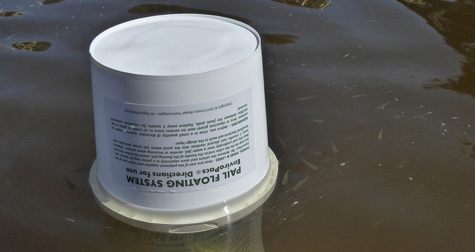 Large Floating Pails attract fish and improve the water quality of lakes and ponds.
